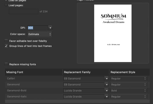 Self Publishing: What Happened to Garamond?!